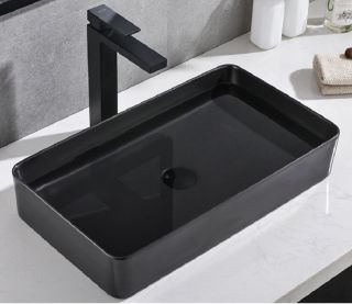 Раковина CeramaLux 9396MB черная 60.5 см